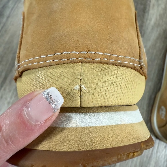 Timberland Euro Dub Ankle Leather Lace Up Boots 85112 Men Size 12M Tan White - Picture 8 of 10